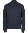 T5506 5506 Tee Jays Ribbed Interlock Half Zip Sweatshirt Navy colour image
